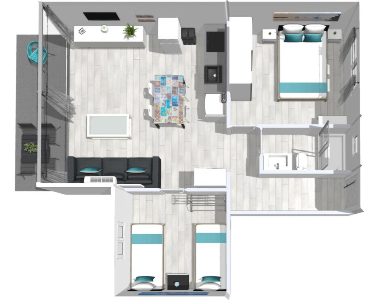 Roses Apartments Ocean 2 Habitaciones Vista Mar Lateral 外观 照片